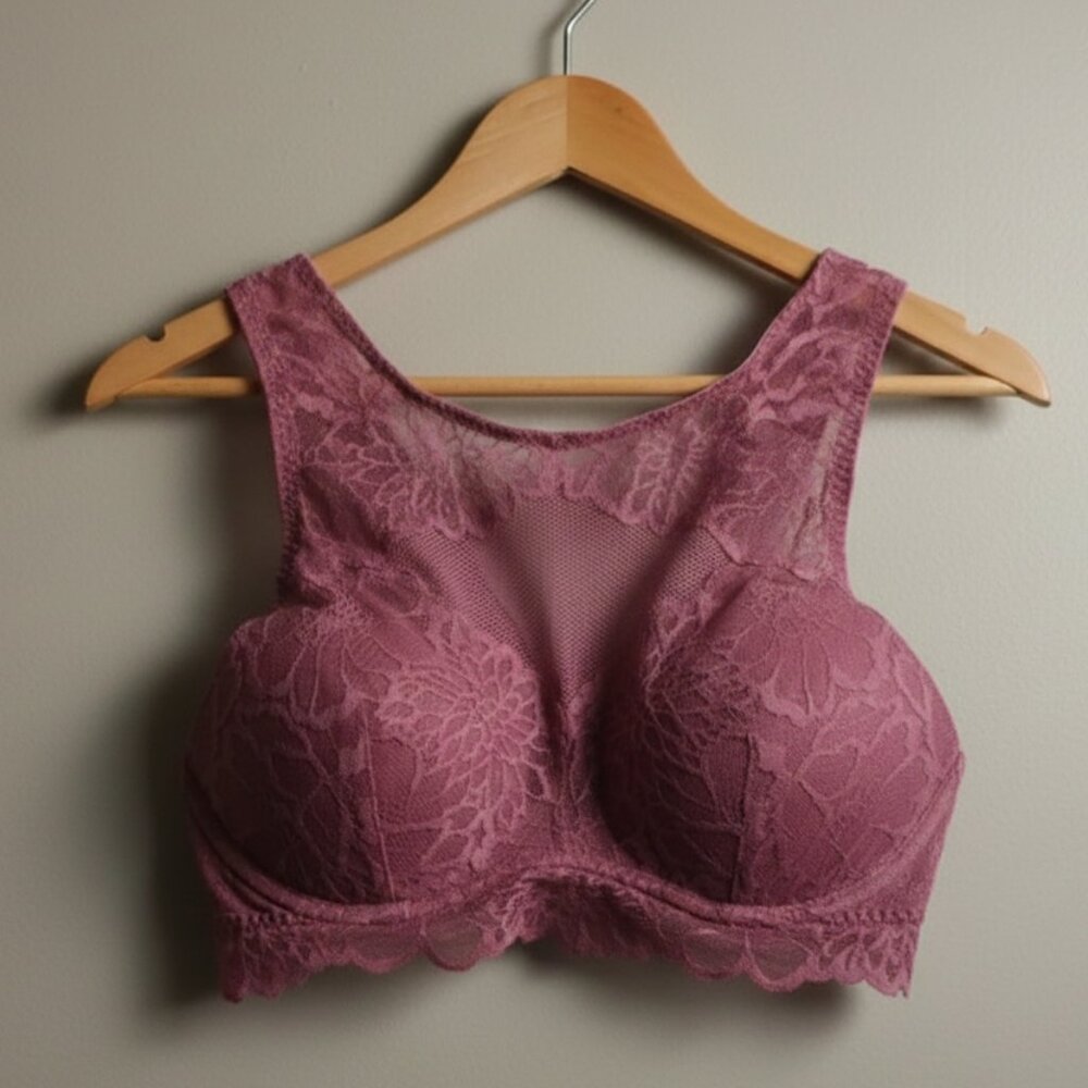 PINK Victoria's Secret Lace Bralette Dusty Rose Small